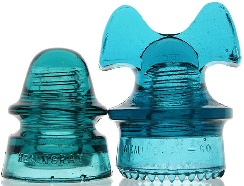 CD 162 Hemingray Smooth Base Teal Blue