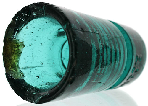 CD 123 E.C.&M. CO. S.F. Milky, Fizzy Dark Bluish Aqua