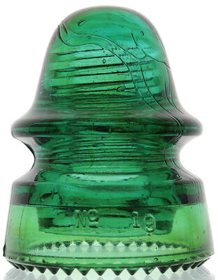 CD 162 Hemingray Green & Aqua Jumble of Colors