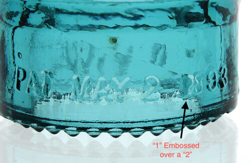 CD 196 H.G. CO. Unlisted Embossing Hemingray Blue