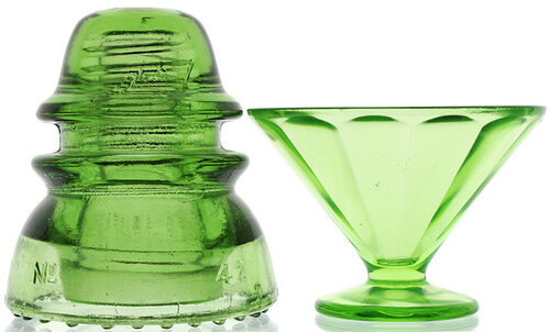 CD 154 McLaughlin Depression Glass Green