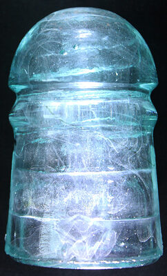 CD 102 Diamond Light Aqua & Milky Swirls & Amber Tentacles