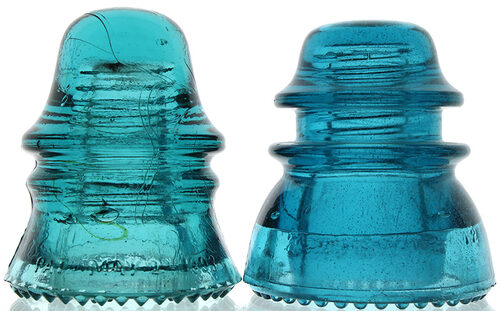 CD 151 H.G. CO. Pair in Blue & Greenish Aqua
