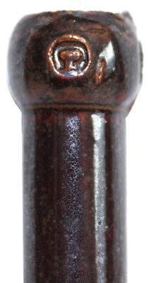 Wall Tube: Brown Tube with Logo on One End