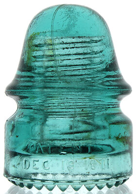 CD 134 Patent � 1871 Blue Aqua w/ Amber Swirls