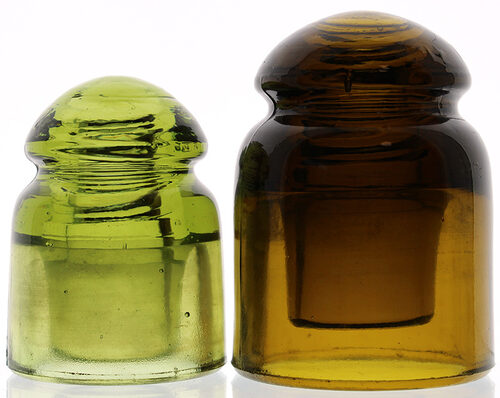 CD 441 Small Polish Insulator in Yellow Olive Green
