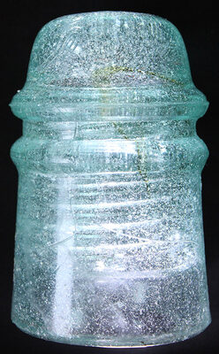 CD 121 AM. TEL. & TEL Super Fizzy Light Aqua with Amber Swirls
