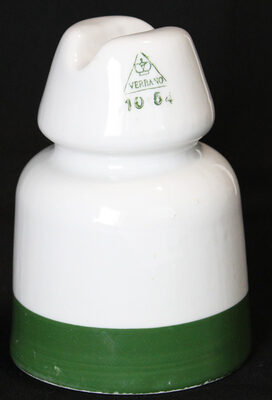 U-1714 Italian Insulator with Green Stripe