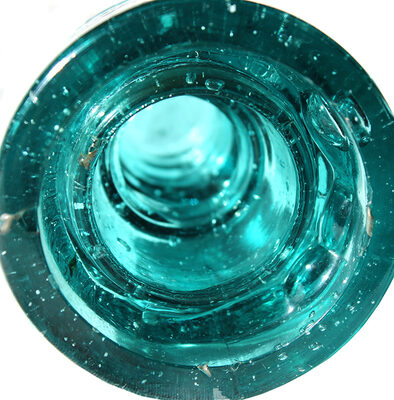 CD 145 B Bluish Aqua with Bubbles & Bumps