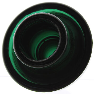 CD 472 Polish Flying Saucer in Teal Green Black Glass