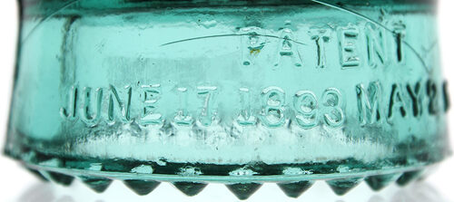 CD 257 Hemingray Aqua with Engraving Error - New Picture Added