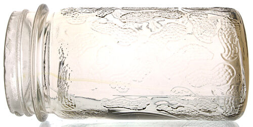 Jar: Peanut Butter Jar Embossed with Peanuts