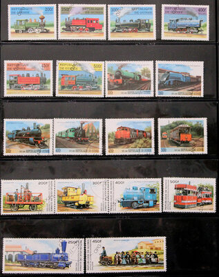 Stamps: 93 Worldwide Stamps Featuring Trains
