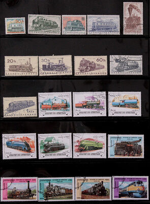 Stamps: 93 Worldwide Stamps Featuring Trains